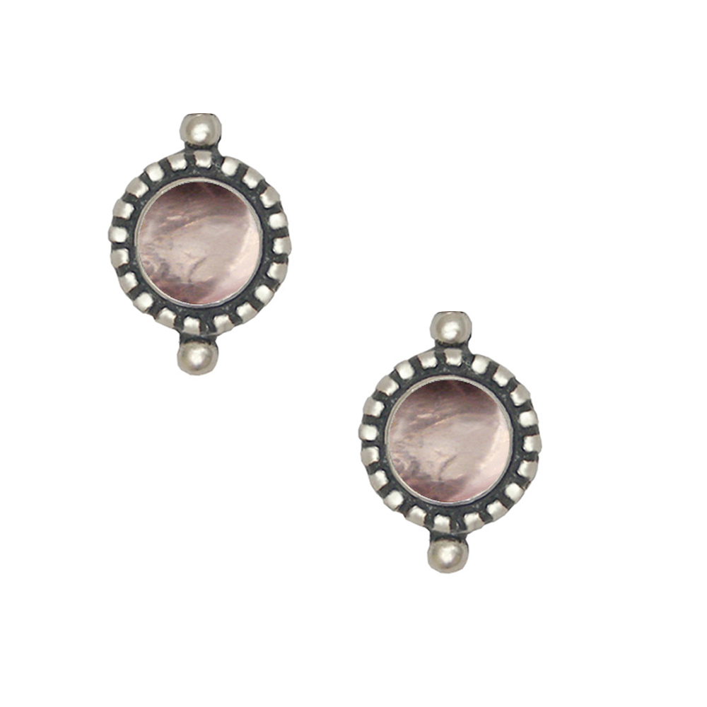 Sterling Silver Petite Rose QuartzPost Stud Earrings